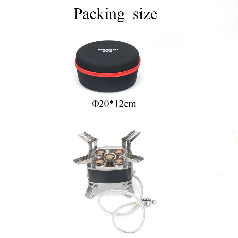 12800W Outdoor Camping Gas Stove Grey Camp Cooking - Tophatter Daily Deals