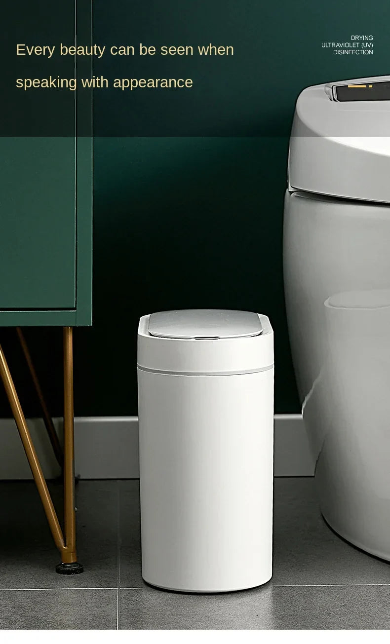 Sensor Trash Can Touchless 8L Kitchen Bathroom Bin Compact - Tophatter Daily Deals
