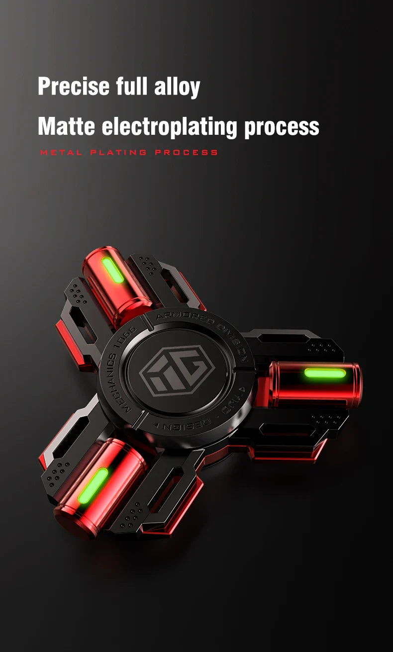 Glow Fidget Spinner Alloy EDC Long Spin Stress Relief - Tophatter Daily Deals