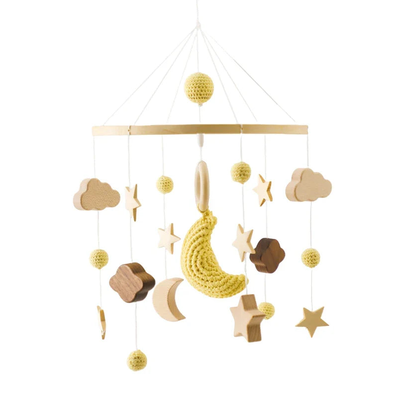 Hot Air Balloon Crib Mobile Newborn Sensory Toys Soothing Moon - Tophatter Daily Deals