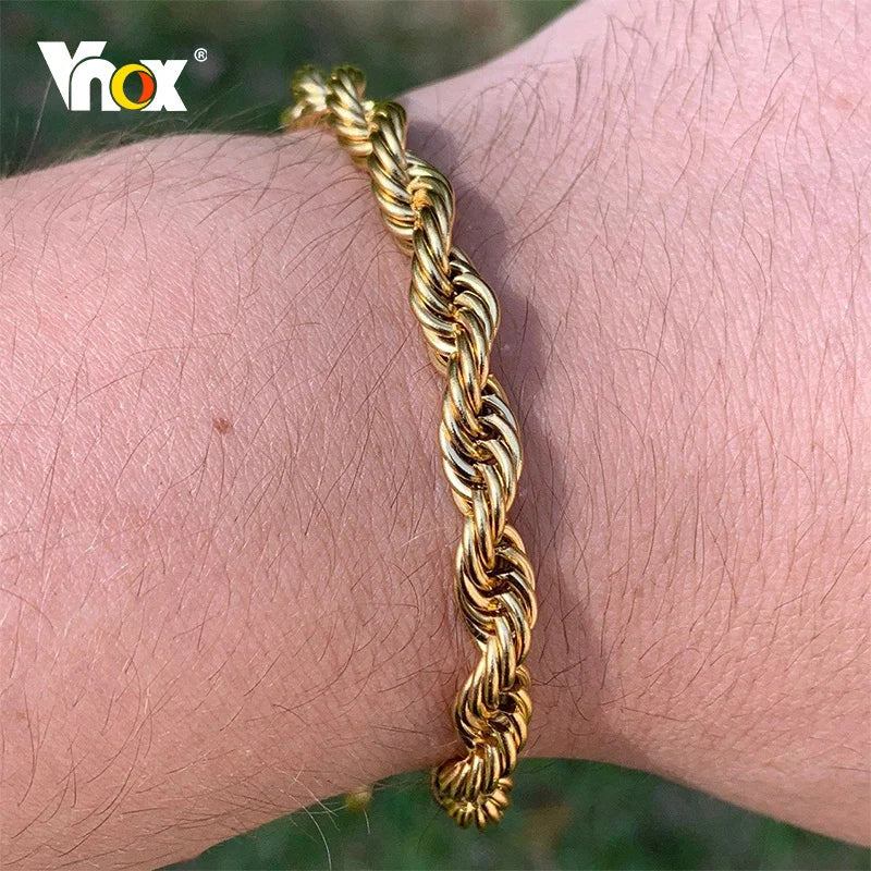 Stainless Steel Rope Chain Bracelet Twisted Singapore - Tophatter Daily Deals