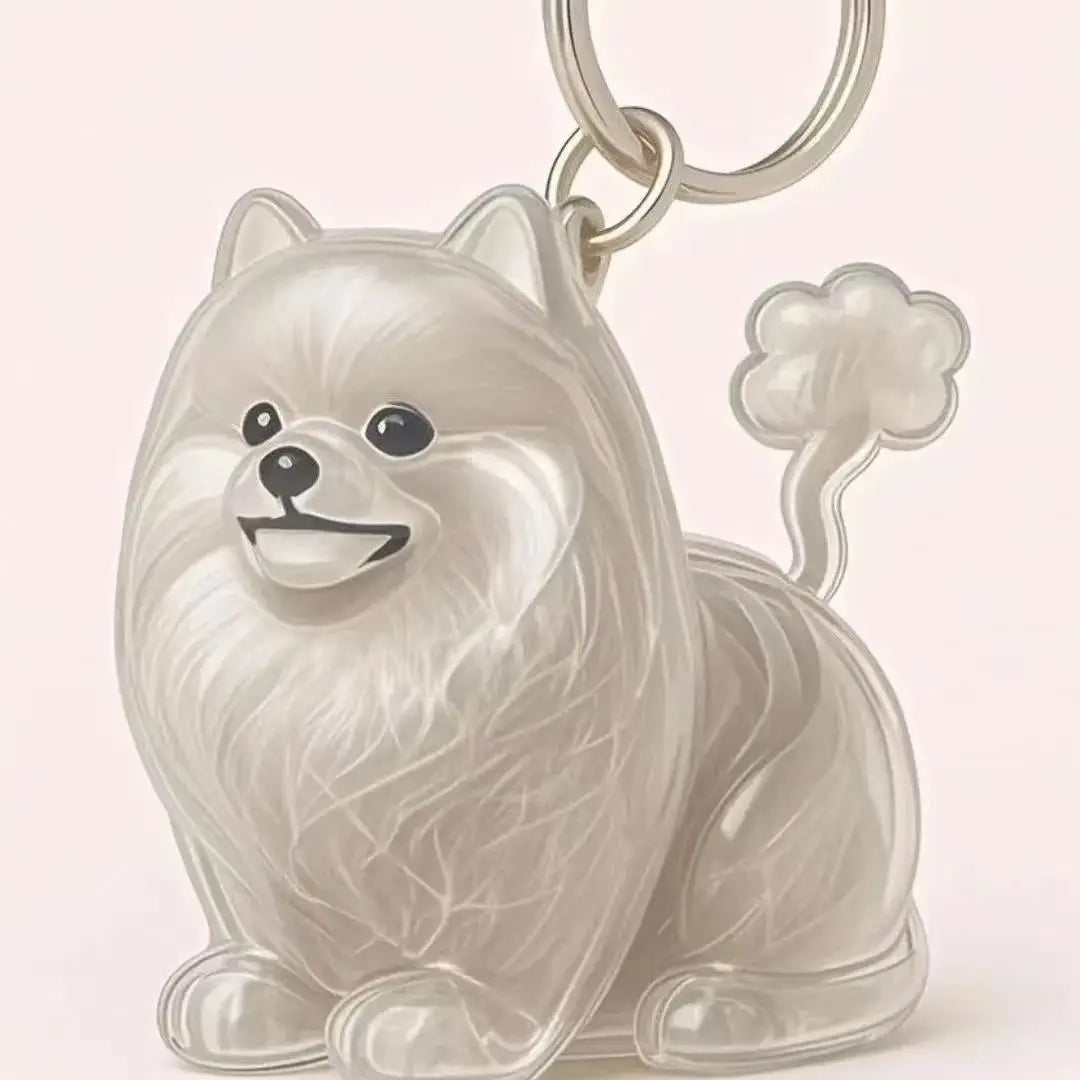 Dog Hair Keepsake Keychain Pendant Clear Resin Charm 14 - Tophatter Daily Deals