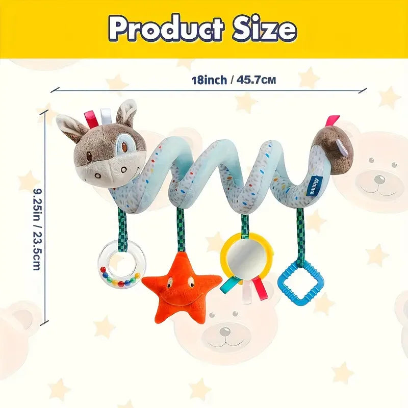 Spiral Plush Stroller Toy Portable Newborn Sensory Toys - Tophatter Daily Deals