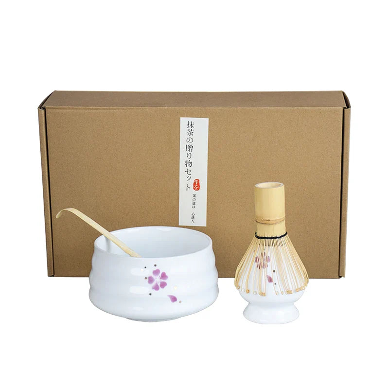 Matcha Tea Set Porcelain 4Pc Handmade Easy Clean Gift Kit - Tophatter Daily Deals