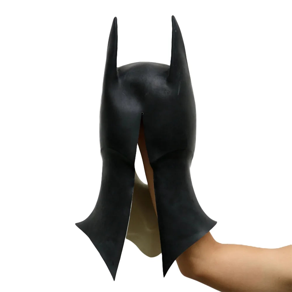 Black Batman Mask for Adults, High-Quality Latex Cowl for Halloween Cosplay and Costume Parties Costumes & Accessories - Tophatter Daily Deals