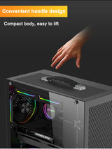Mini ITX PC Case Transparent Side 240mm Water Cooling - Tophatter Daily Deals