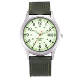 Quartz Field Watch Nylon Strap Military Style Date Luminous - Tophatter Daily Deals