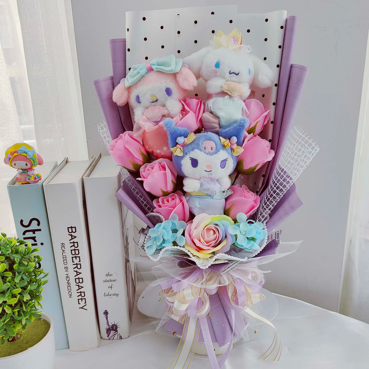Sanrio Plush Bouquet My Melody Kuromi Cinnamoroll Hello Kitty Flowers - Tophatter Daily Deals