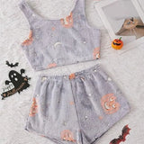 Soft Womens Pajama Set - Sleeveless Crop, Velvet Homewear - Tophatter Daily Deals