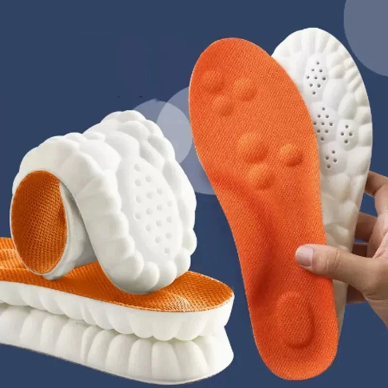 4D Massage Insoles Shock Absorbent Breathable Comfort Plantar Fascia Insole - Tophatter Daily Deals