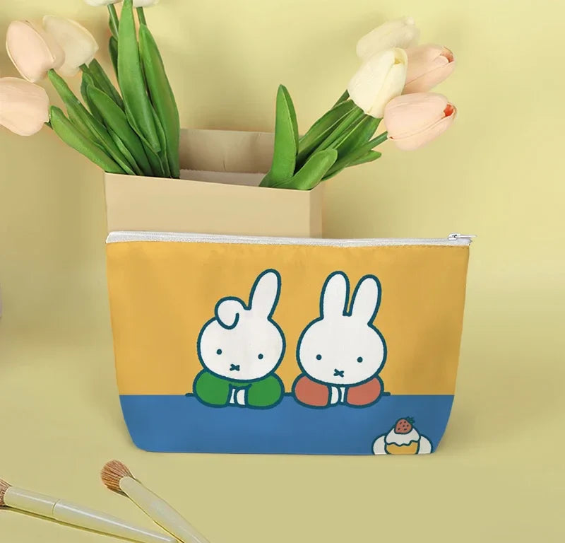 MIffy Makeup Bag Orange Blue Animals - Tophatter Daily Deals