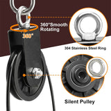 Pulley Cable System Pull Down Lift Attachment Black Fitness - Tophatter Daily Deals