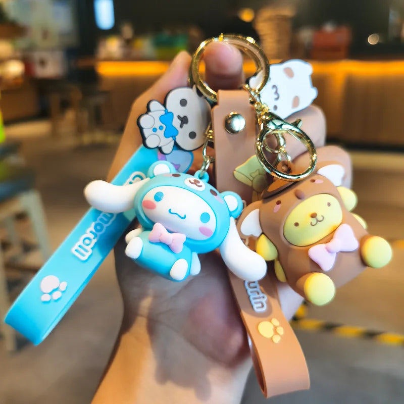 Kawaii Hello Kitty Keychain Sanrio My Melody Kuromi Cinnamoroll Car Key Ring Keychain Animals - Tophatter Daily Deals