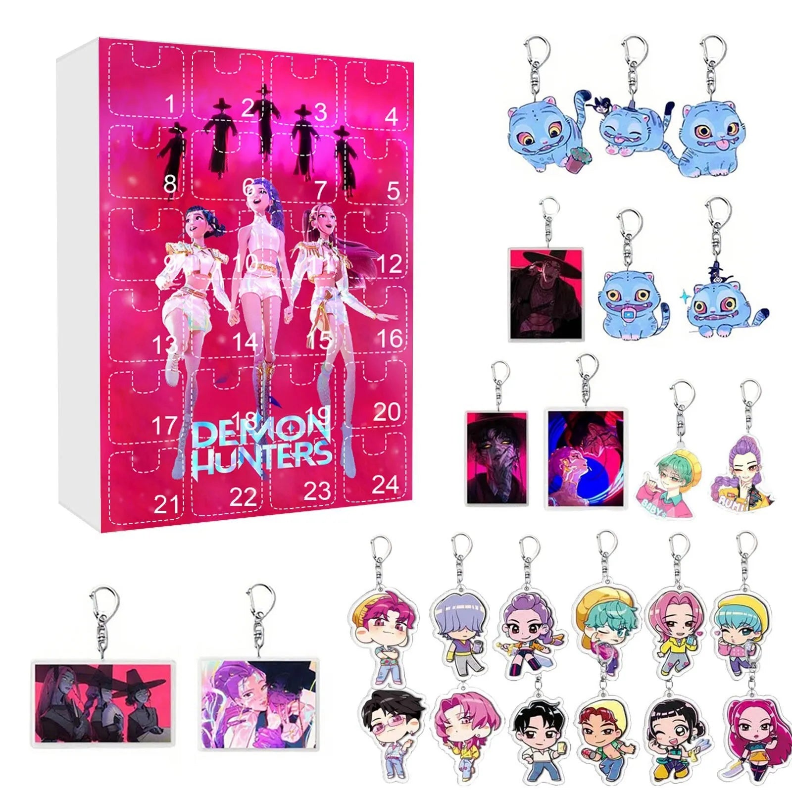 Kpop Advent Calendar 24 Day Demon Hunters Keychain Gift 20 - Tophatter Daily Deals