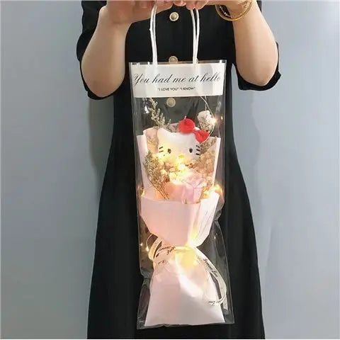 Sanrio Led Lights Plush Toy Bouquet Hello Kitty Single Pink Flowers - Tophatter Daily Deals
