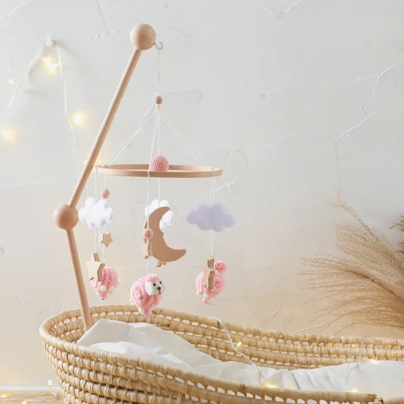 Baby Crib Mobile Wooden Musical Newborn Sensory Toys - Tophatter Daily Deals