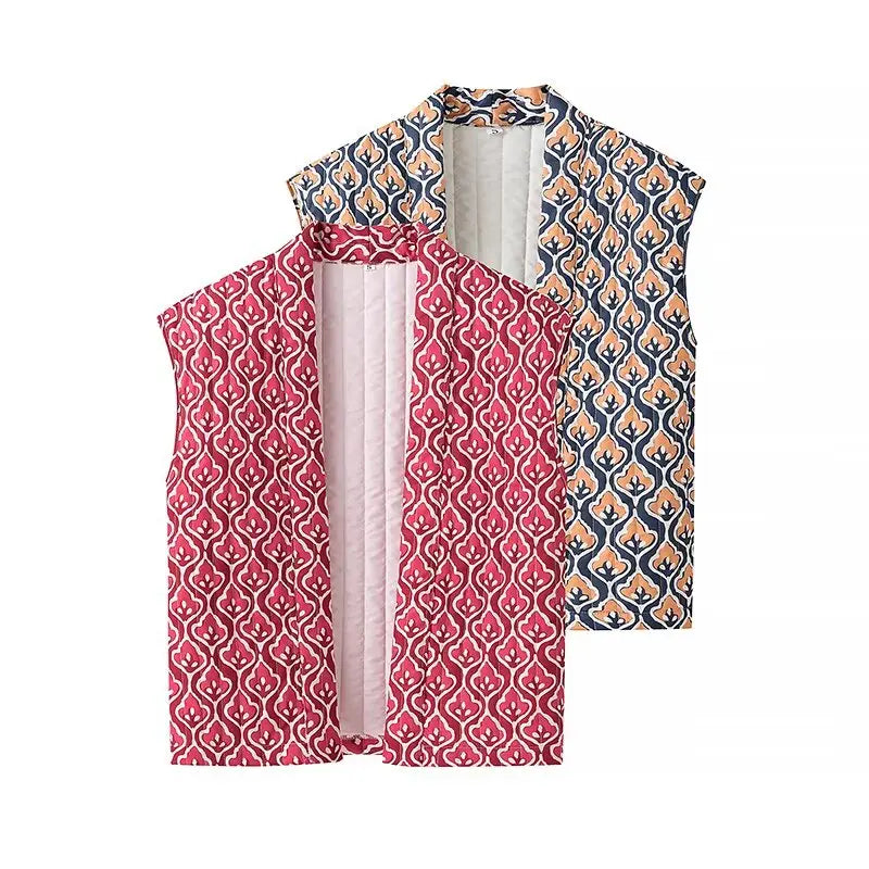 Insulating Women’s Quilted Vest - Loose Open Stitch, Cotton - Tophatter Daily Deals