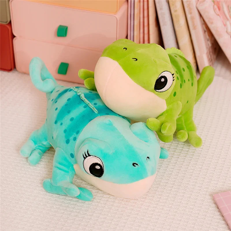Plush Chameleon Pillow 30cm Cartoon Reptile Cozy Gift - Tophatter Daily Deals