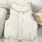 Insulating Women’s Hooded Puff Vest - Hip-Length, Down - Tophatter Daily Deals