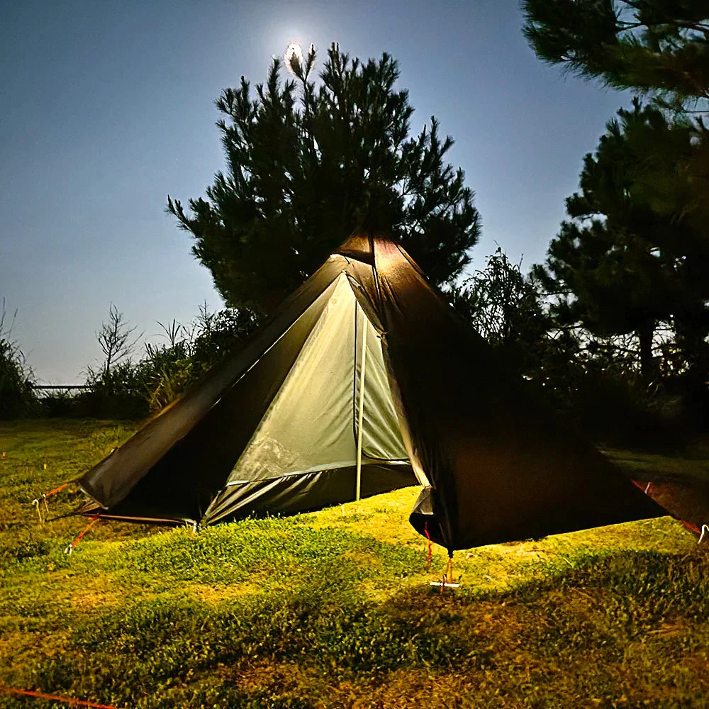 Tipi Hot Tent with Chimney Window Bushcraft Green Tents - Tophatter Daily Deals