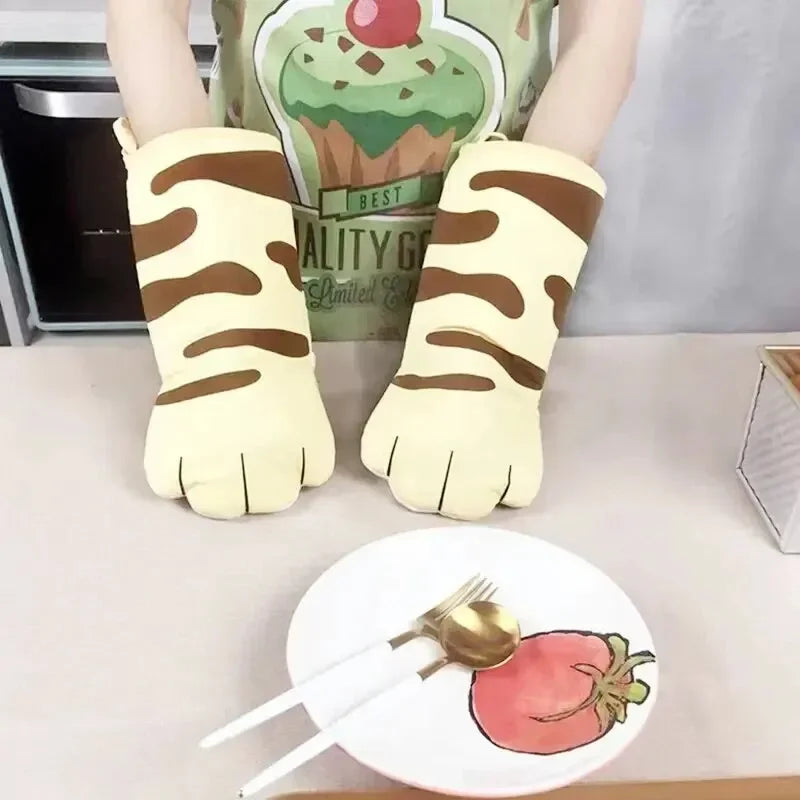 Cat Paw Oven Gloves Tiger Stripes Animals - Tophatter Daily Deals