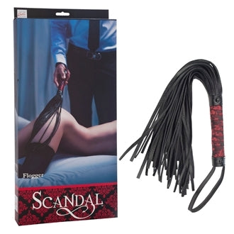 Scandal Flogger Black Tassel with Red Designer Fabric Handle > Bondage Gear > Whips & Floggers - Tophatter Daily Deals