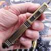 Golden Scarab D/A OTF Knife Rainbow Damascus 440c w/ Abalone - Serrated Knife-OTF - Tophatter Daily Deals