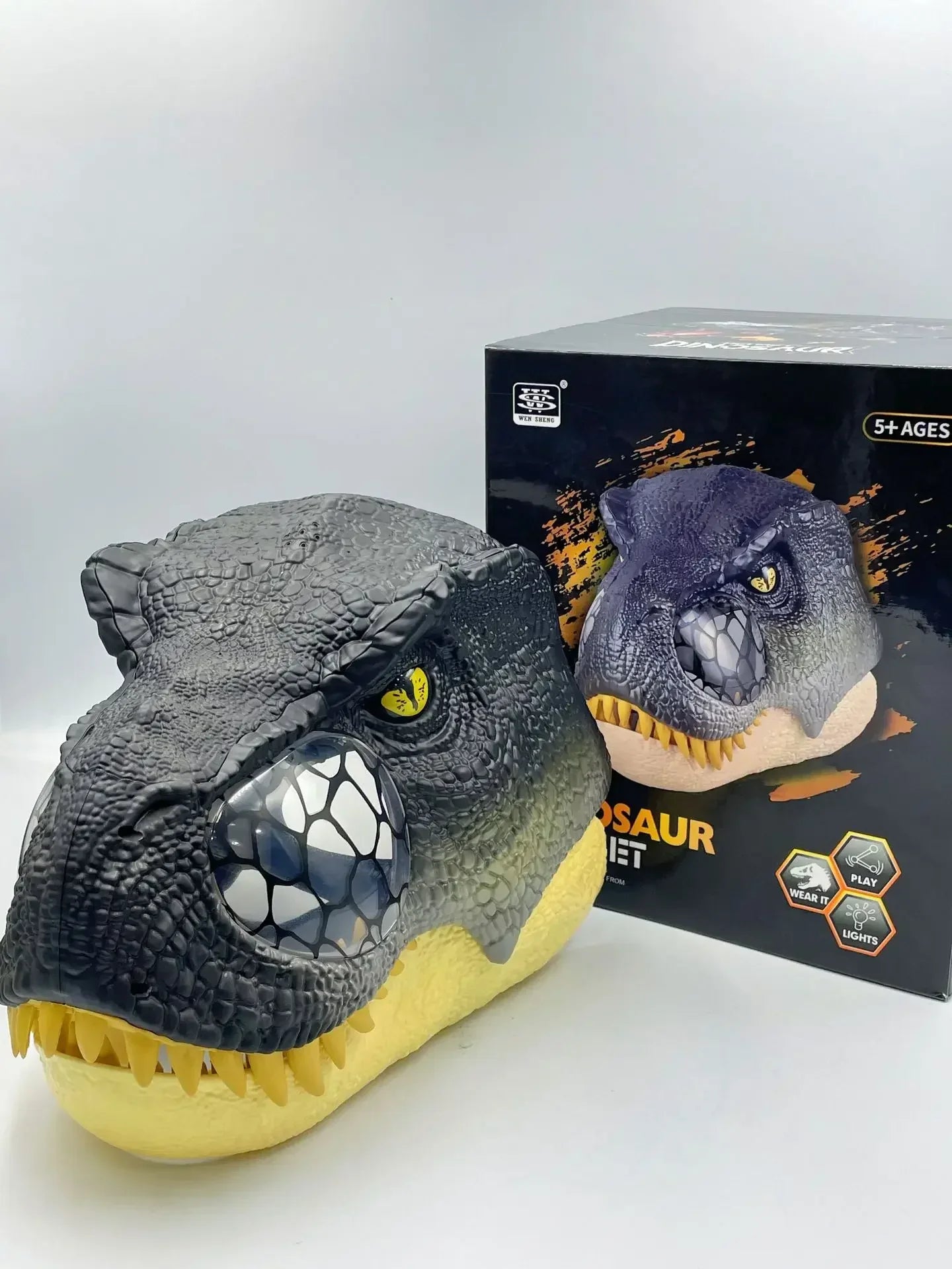 Dinosaur Mask Movable Jaw Cosplay Prop Halloween 2025 C-Mask - Tophatter Daily Deals