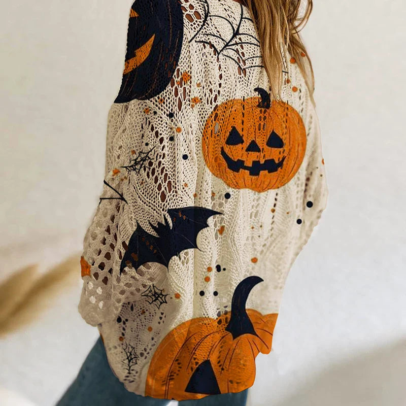 Lightweight Flowy Womens Sweater - Hollow Knit Tunic Autumn - Tophatter Daily Deals