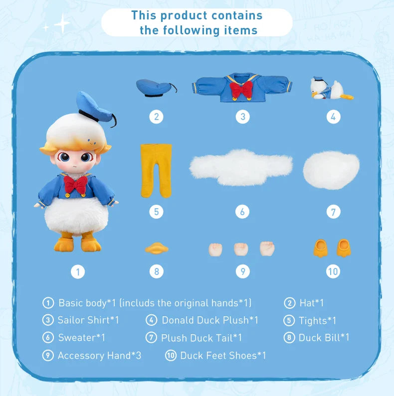 Genuine Pop Mart Dimoo x Donald Duck 1/8 Action Figure Animals - Tophatter Daily Deals