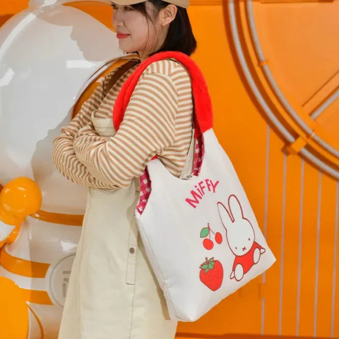 Miffy Plush Tote Bag Red Animals - Tophatter Daily Deals