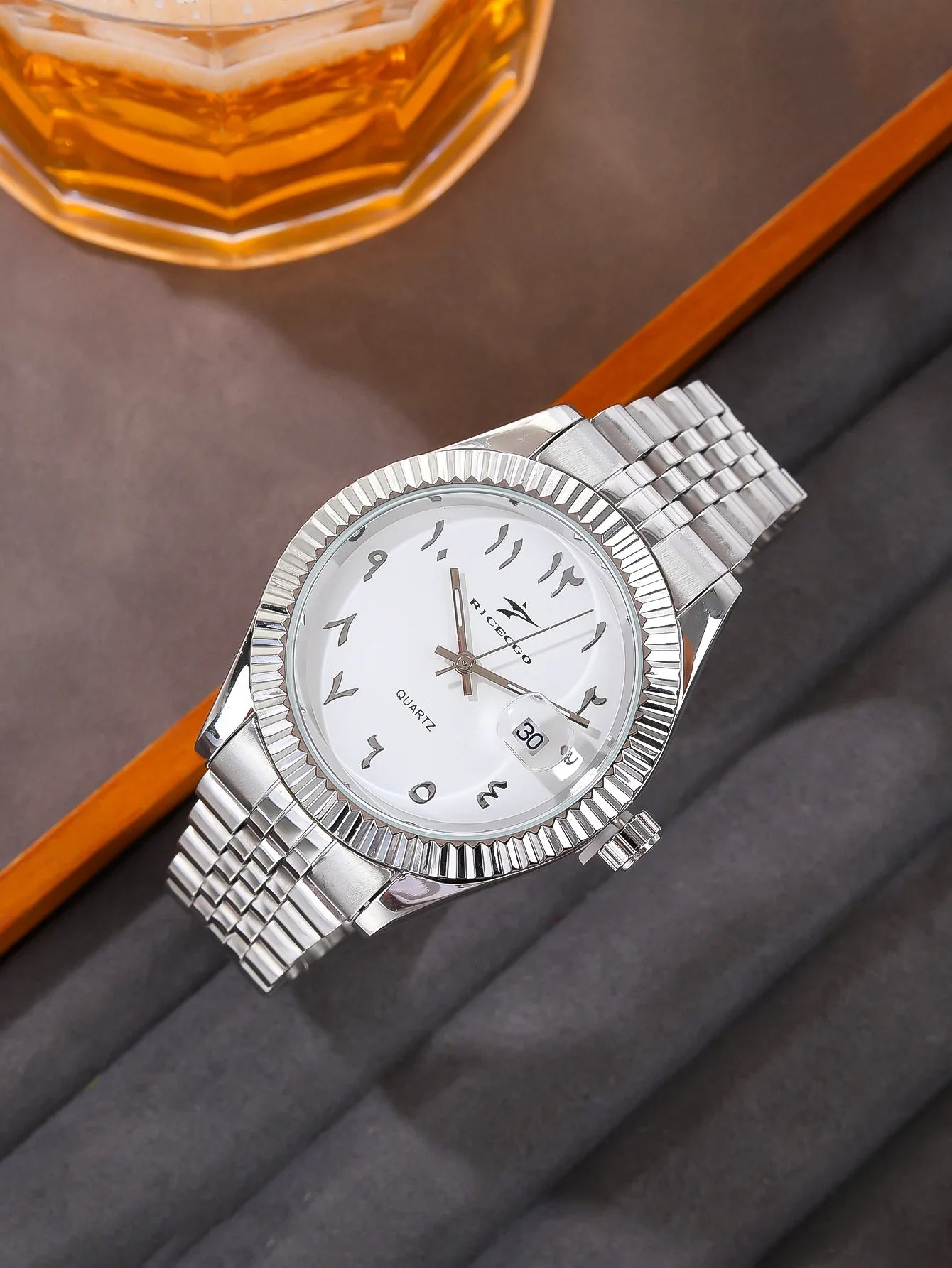 Men's Stainless Steel Date Watch Casual Business Style - Tophatter Daily Deals