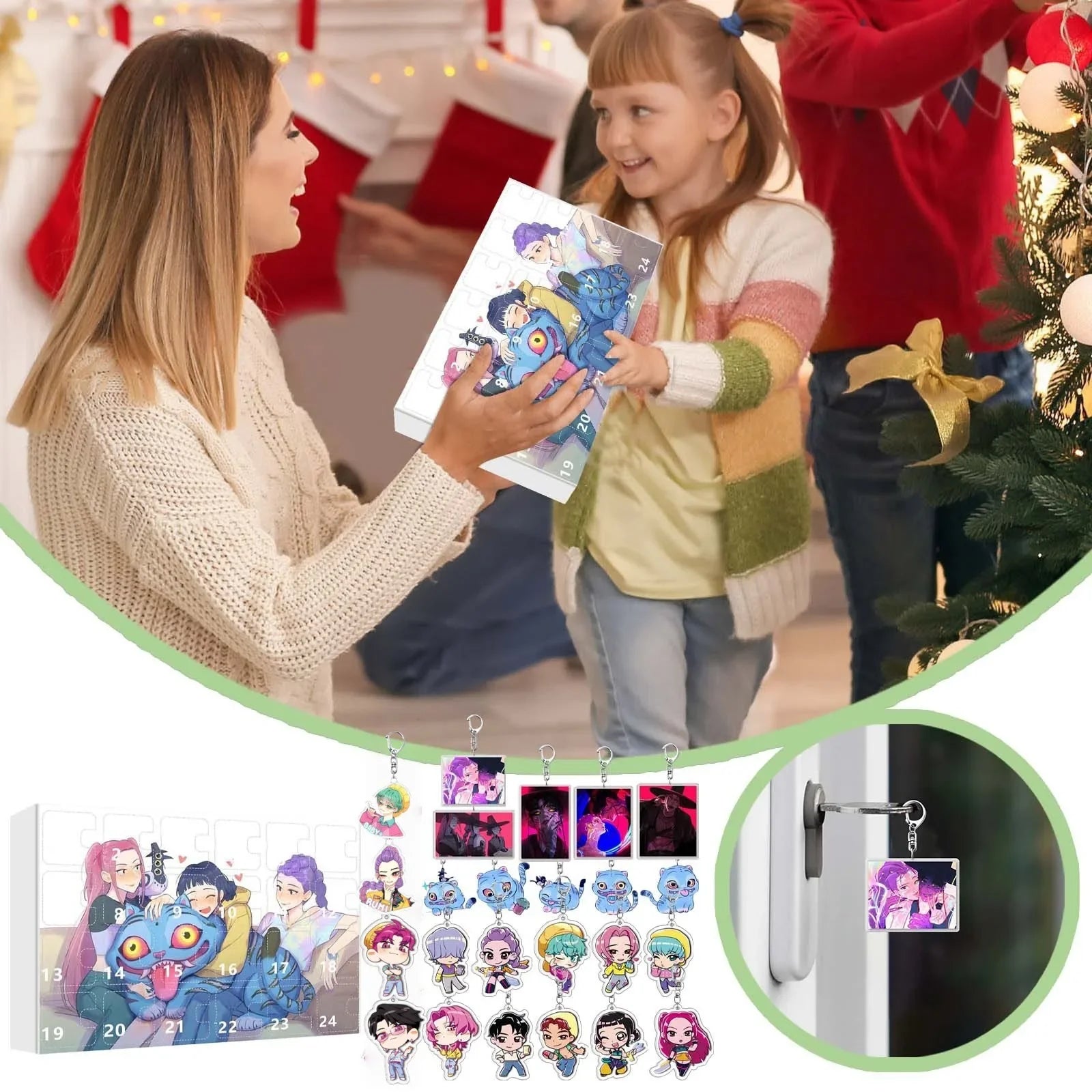 Kpop Advent Calendar 24 Day Demon Hunters Keychain Gift - Tophatter Daily Deals
