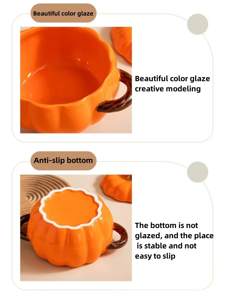 Pumpkin Soup Pot 1.4L Ceramic Bowl With Lid Halloween - Tophatter Daily Deals