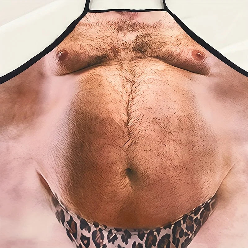 Funny Beer Belly Apron for Men - BBQ Grilling & Party Kitchen Apron,Adjustable Polyester Chef Apron with No-Pockets - Tophatter Daily Deals