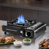 Camping Gas Stove Propane Cassette Burner Black Camp Cooking - Tophatter Daily Deals