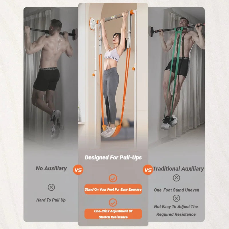 Adjustable Pull-Up Assistance Bands Set Yellow Fitness - Tophatter Daily Deals