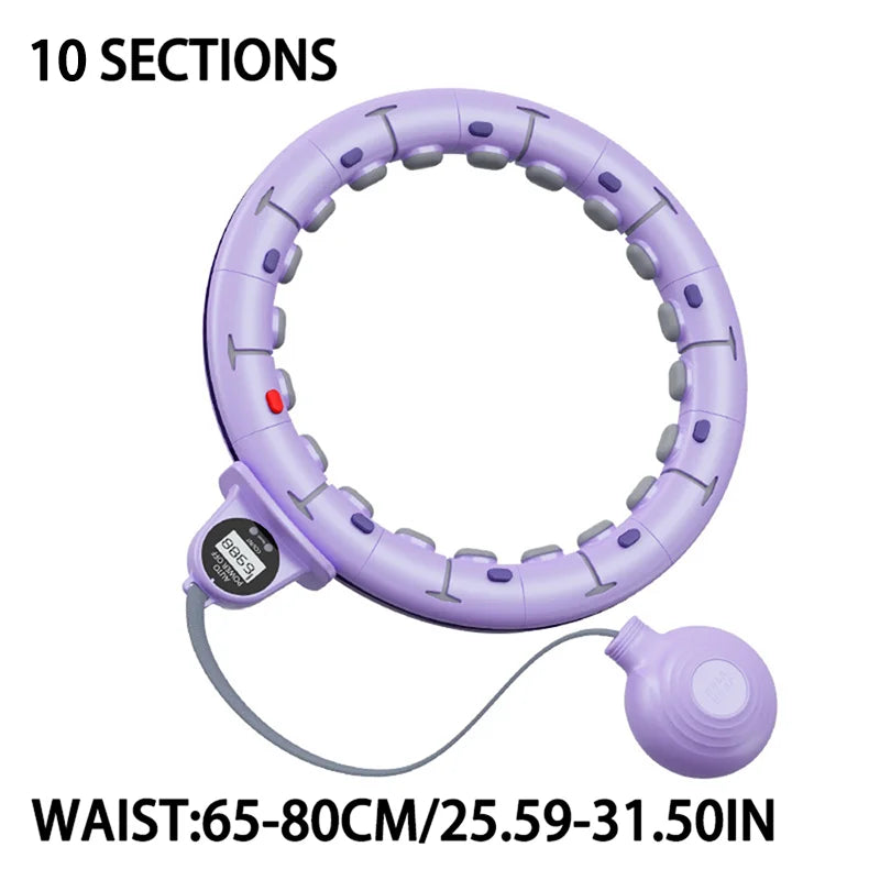 Weighted Fitness Hoop with Counter Fitness - Tophatter Daily Deals