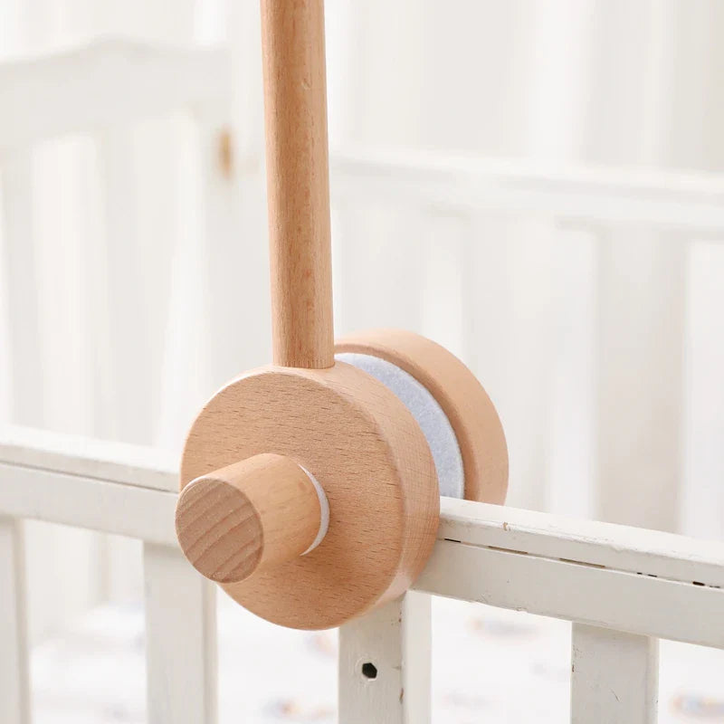 Wooden Baby Mobile Crib Arm Holder Newborn Sensory Toys - Tophatter Daily Deals