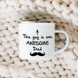 Dad Nutritional Facts Coffee Mug Enamel Cup for Papa Daddy Stepdad Father’s Day Gift Best Dad Ever Cups Dad Gifts From Kids XH5945-A015WH-8 - Tophatter Daily Deals