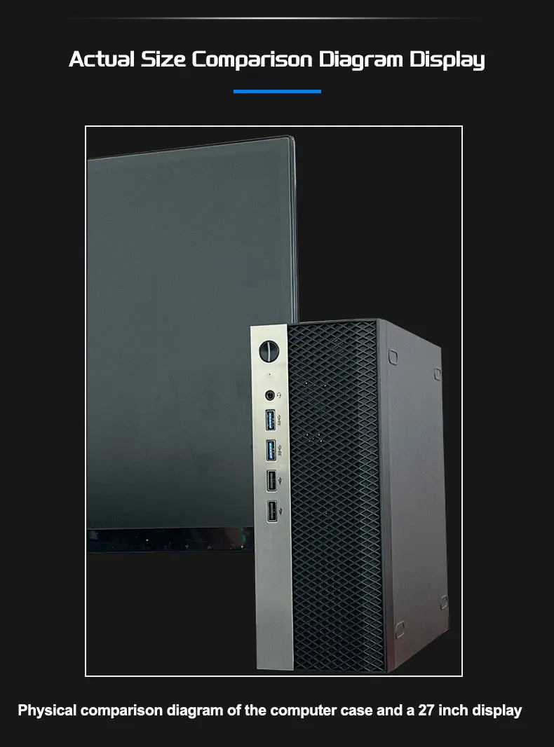 Mini ITX HTPC Case 1U PSU Support Mesh Compact Home Theater - Tophatter Daily Deals
