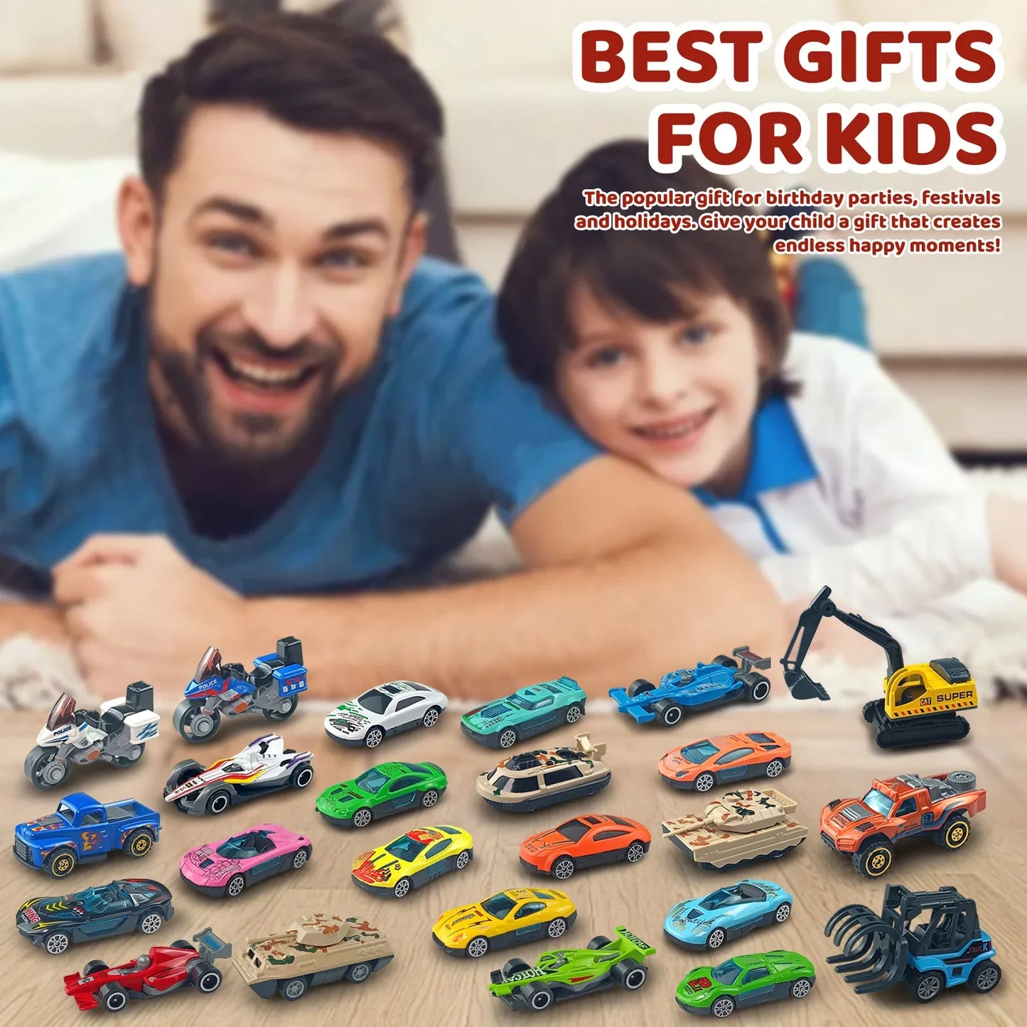 Advent Calendar 24 Alloy Cars Set Christmas Countdown - Tophatter Daily Deals