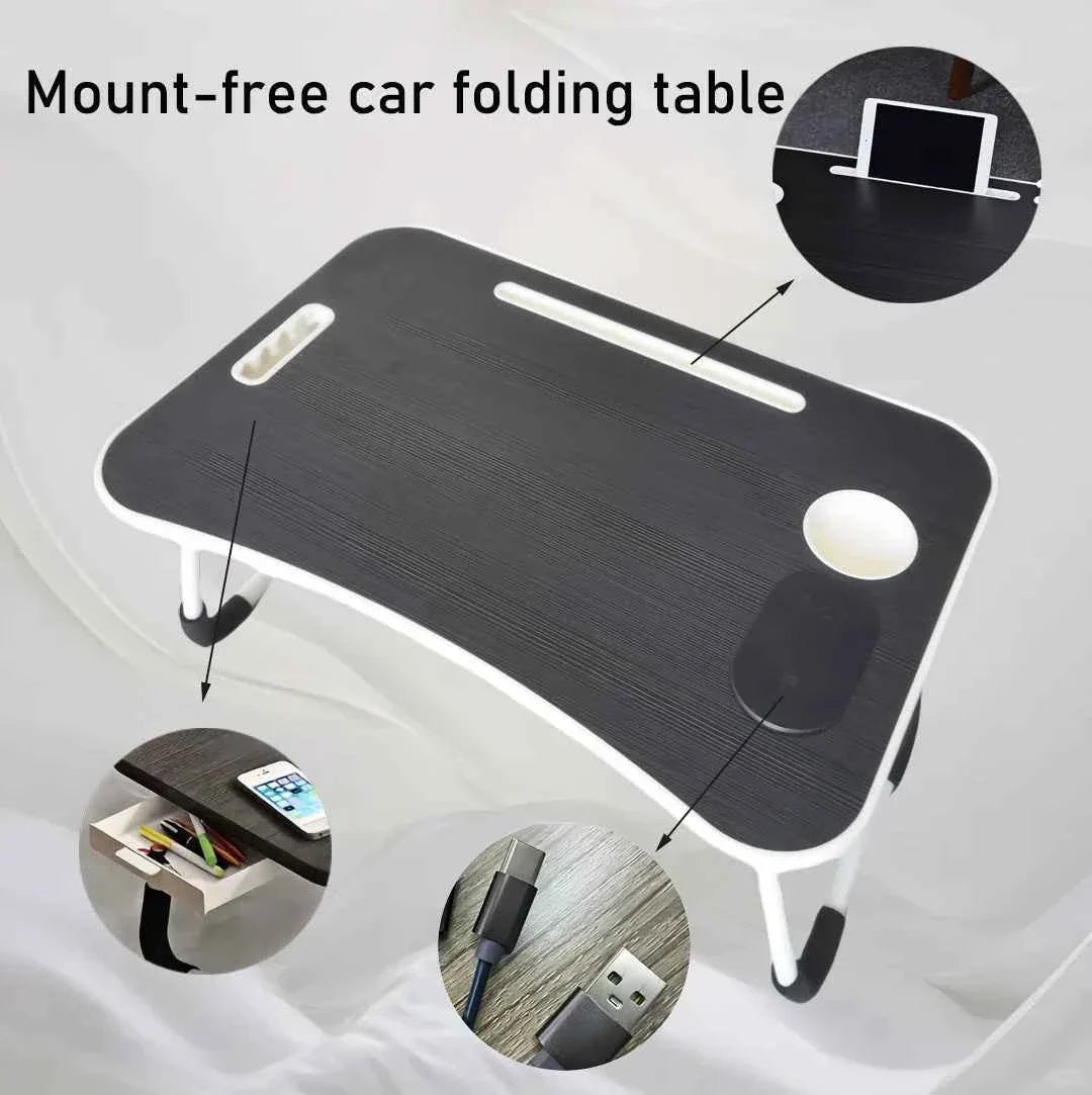 Simple, Sturdy and Durable, Wireless Charging, Foldable Small Table, Bed Laptop Table Lk-Xzbh United States Furniture & Decor - Tophatter Daily Deals