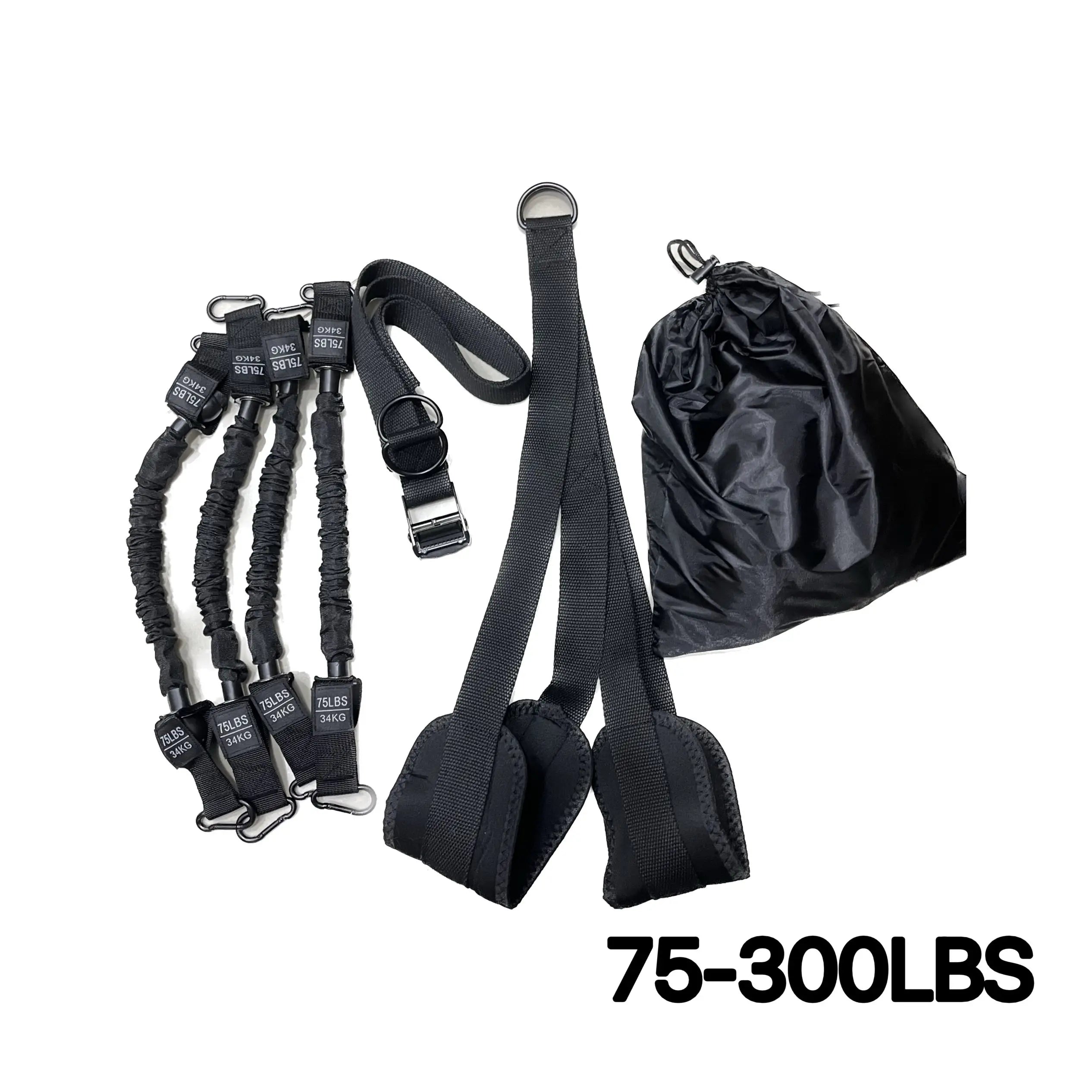 Pull-Up Assistance Bands Set 300LB Resistance Black Fitness - Tophatter Daily Deals