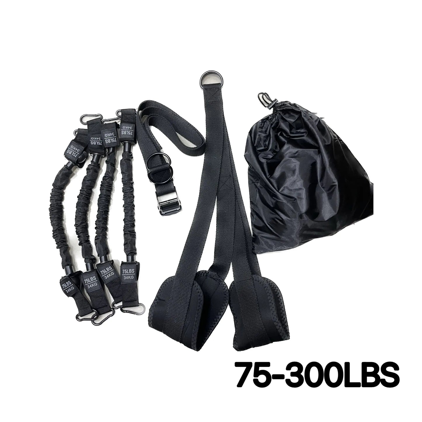 Pull-Up Assistance Bands Set 300LB Resistance Black Fitness - Tophatter Daily Deals