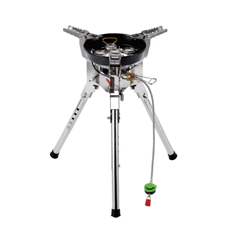 8400W Foldable Gas Camping Stove Silver Camp Cooking - Tophatter Daily Deals