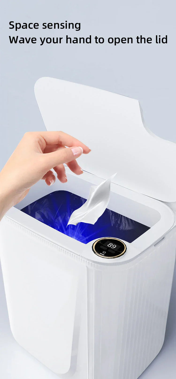 Smart Sensor Trash Can 20L Type C Rechargeable Bathroom - Tophatter Daily Deals