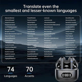 AI Translator Earbuds Real Time 144 Languages With ANC - Tophatter Daily Deals