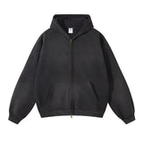 Warm Relaxed Men's Zip Up Hoodie - Oversize, Plush, Winter Black - Tophatter Daily Deals