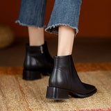Supportive Women’s Ankle Boots - Pointed Toe Leather Office - Tophatter Daily Deals